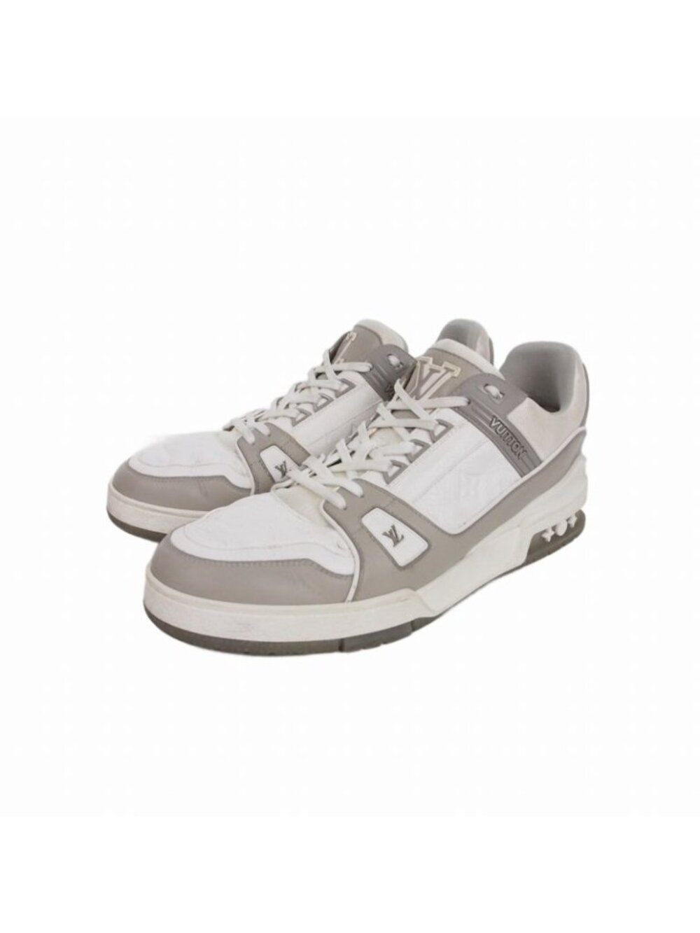 Louis Vuitton LV Trainers Line Sneakers White Gray 9.5